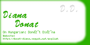 diana donat business card